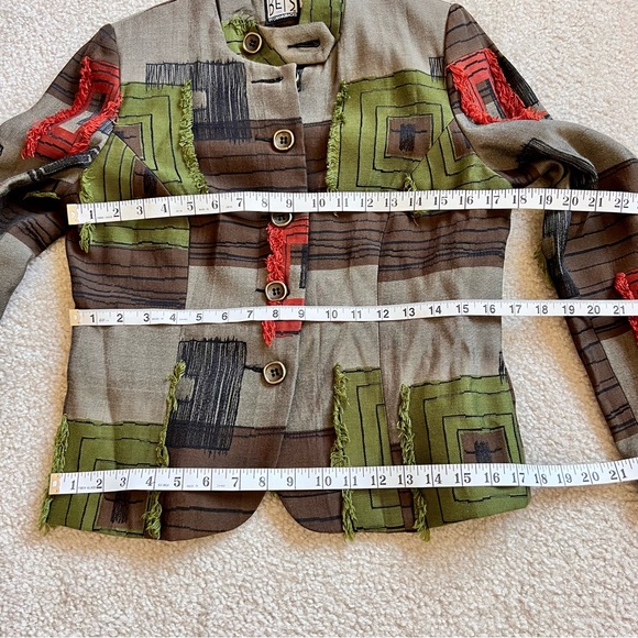 Vintage BETS by Canvasbacks Fringe Textured Art Deco Blazer Jacket—SZ. 8 - Picture 13 of 17